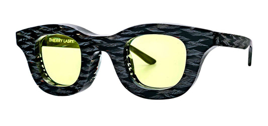 HACKTIVITY 3105 YELLOW - Gray Rectangle Tinted Sunglasses