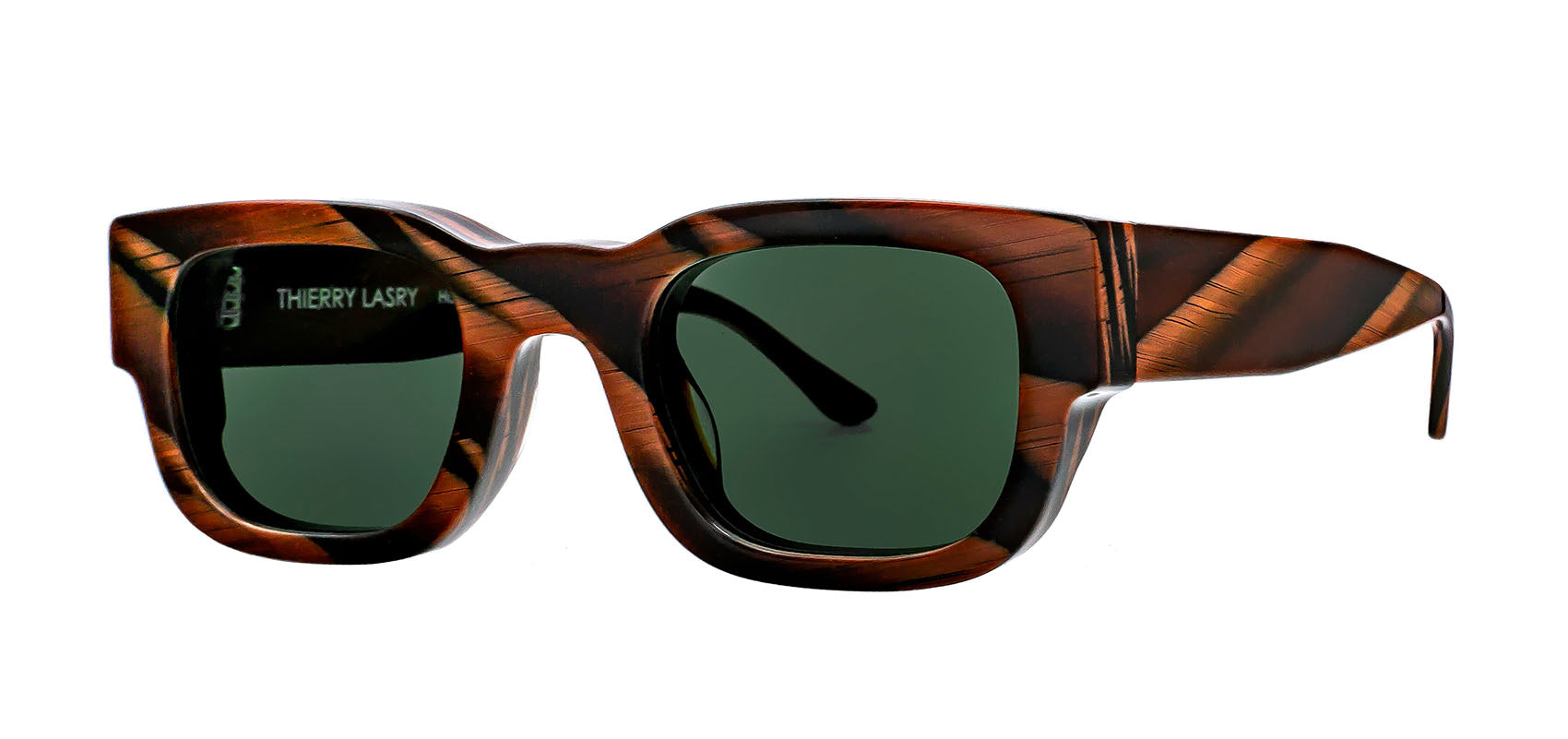 FOXXXY Handmade Luxury Rectangle Sunglasses in Brown Pattern