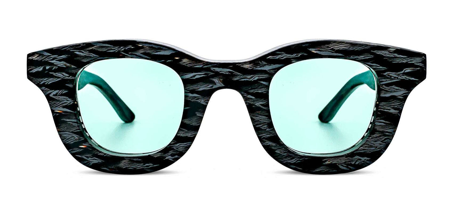 HACKTIVITY 3105 Gray Pattern Rectangle Tinted Sunglasses