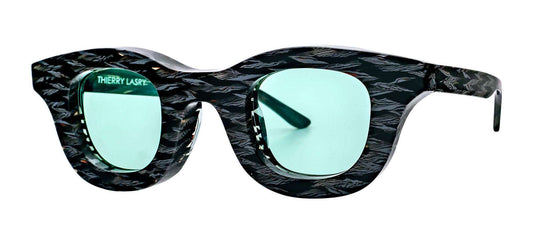 HACKTIVITY 3105 Gray Pattern Rectangle Tinted Sunglasses