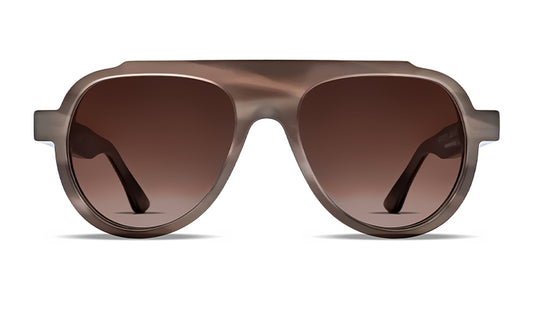 Brown unisex aviator sunglasses with brown gradient lenses – luxury designer eyewear for men and women