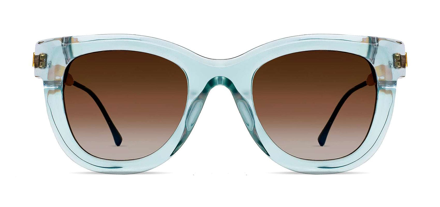 NUDITY 132 - Teal Soft Cat Eye Sunglasses for Women