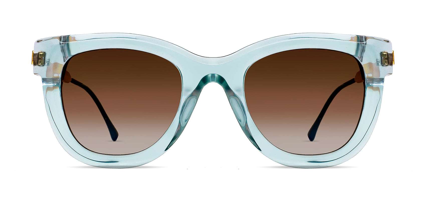NUDITY 132 - Teal Soft Cat Eye Sunglasses for Women