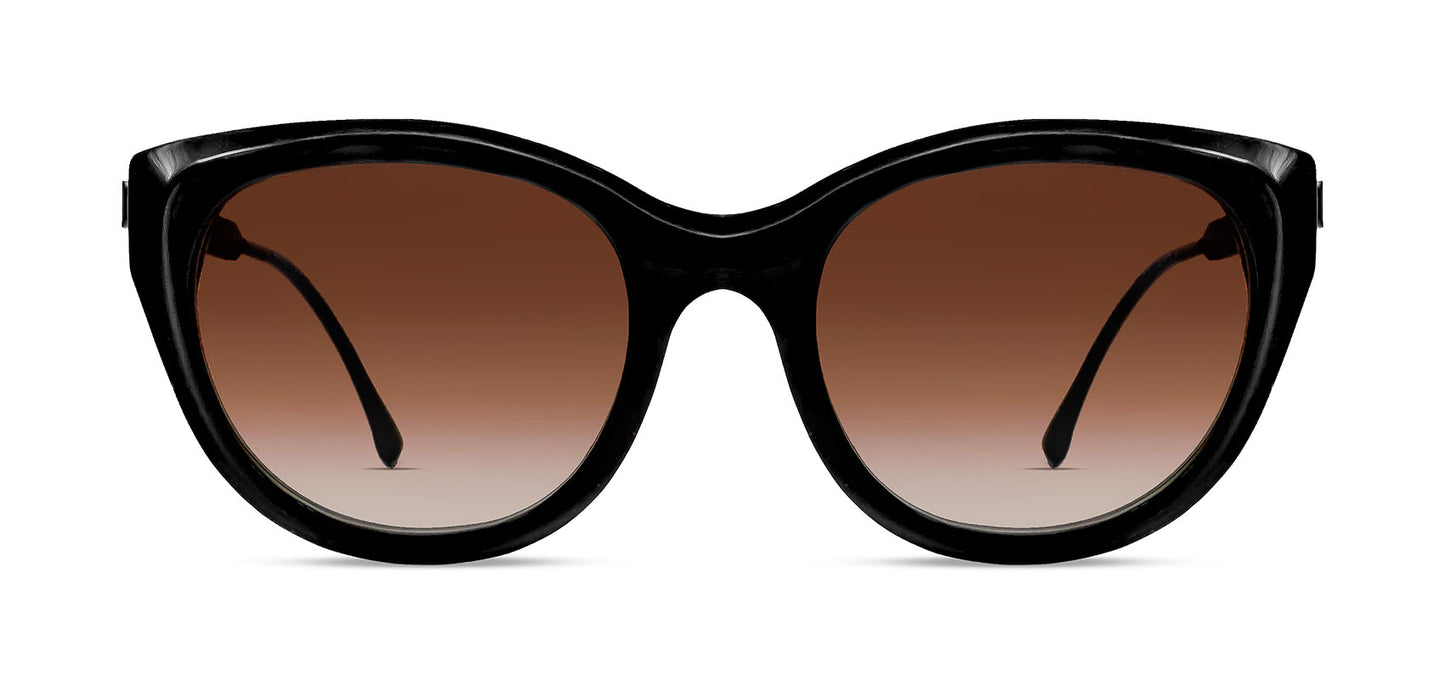 DIRTYMINDY 101 - Black Soft Cat Eye Sunglasses for Women
