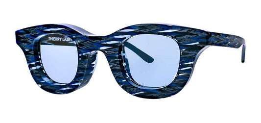 HACKTIVITY Blue Pattern Rectangle Tinted Sunglasses