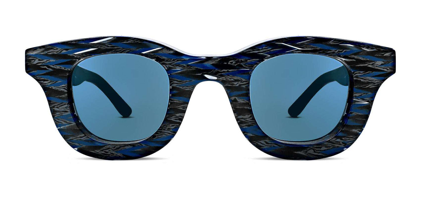 Thierry Lasry HACKTIVITY Blue Pattern Rectangle Sunglasses