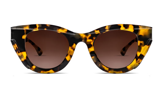 Thierry Lasry DISMISSY Luxury Cat-Eye Sunglasses, tortoiseshell pattern acetate, optimal UV protection, handcrafted in Italy