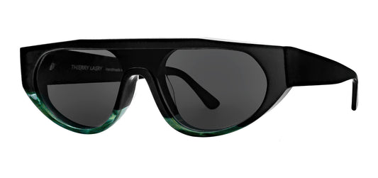 KANIBALY 101 - Black & Green Unisex Shield Sunglasses