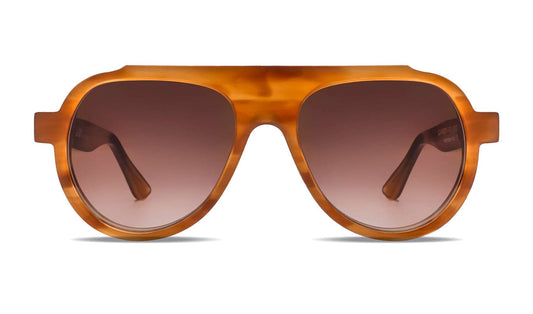 Brown unisex aviator sunglasses with brown gradient lenses – luxury designer eyewear for men and women