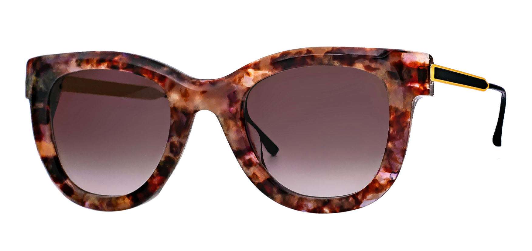 NUDITY 612 Burgundy Soft Cat Eye Sunglasses for Women