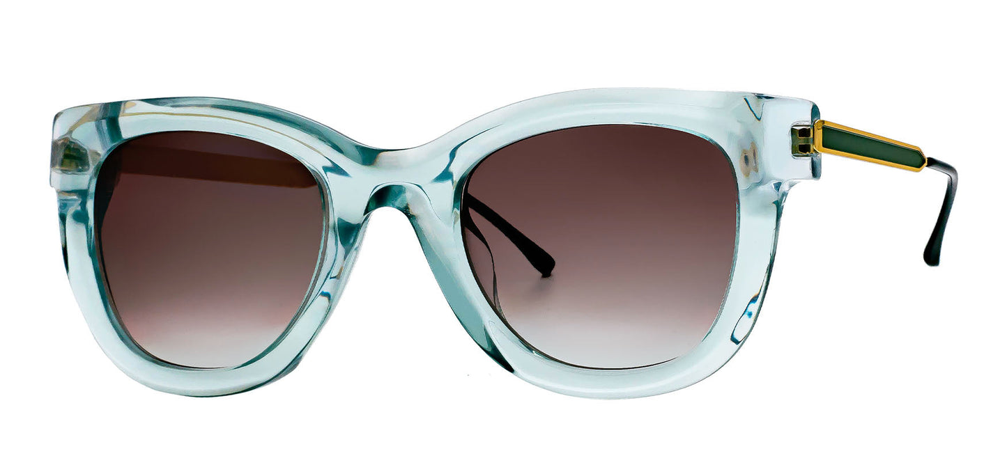 NUDITY 132 - Teal Soft Cat Eye Sunglasses for Women