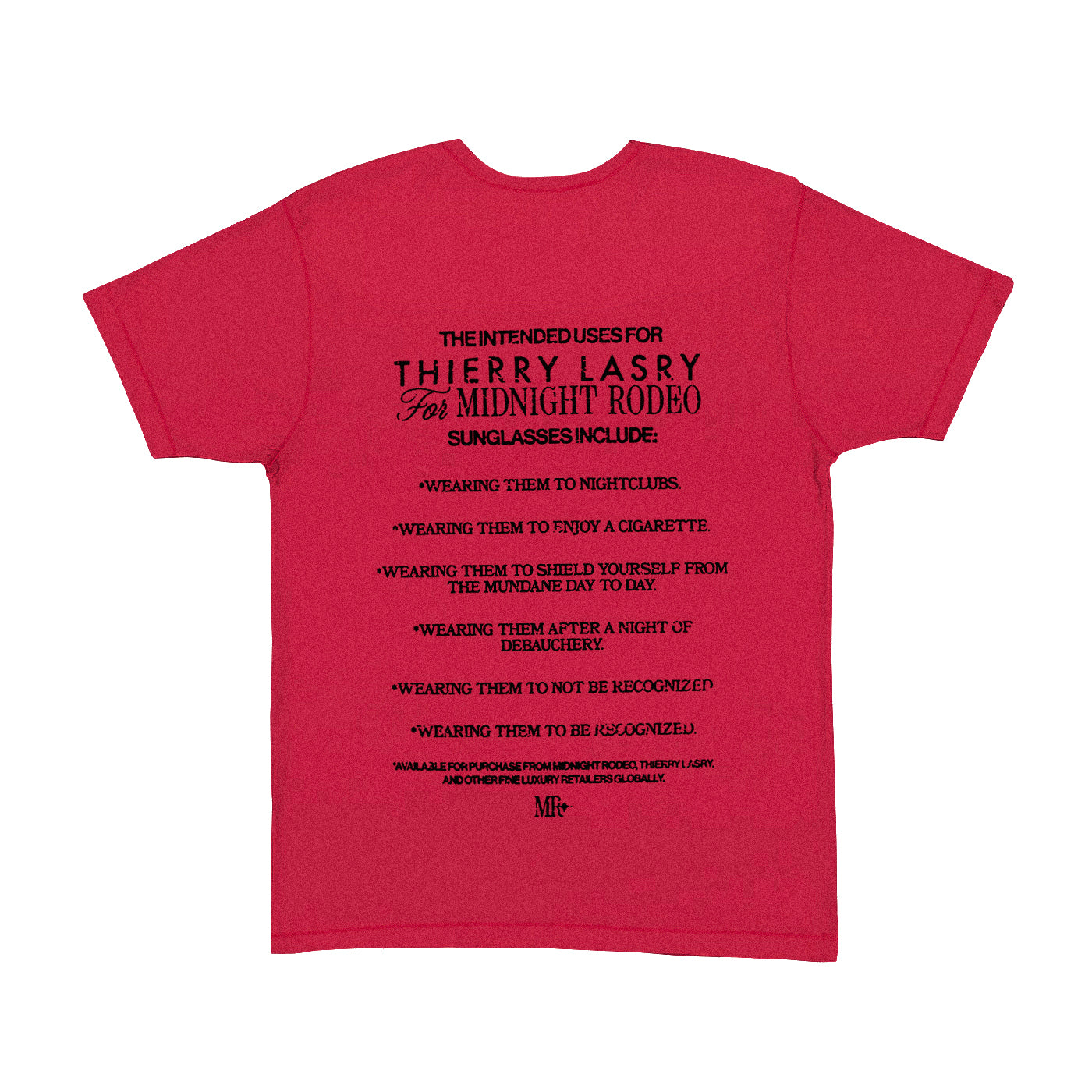 Product Image of THIERRY LASRY x MIDNIGHT RODEO T-SHIRT - RED-SMALL