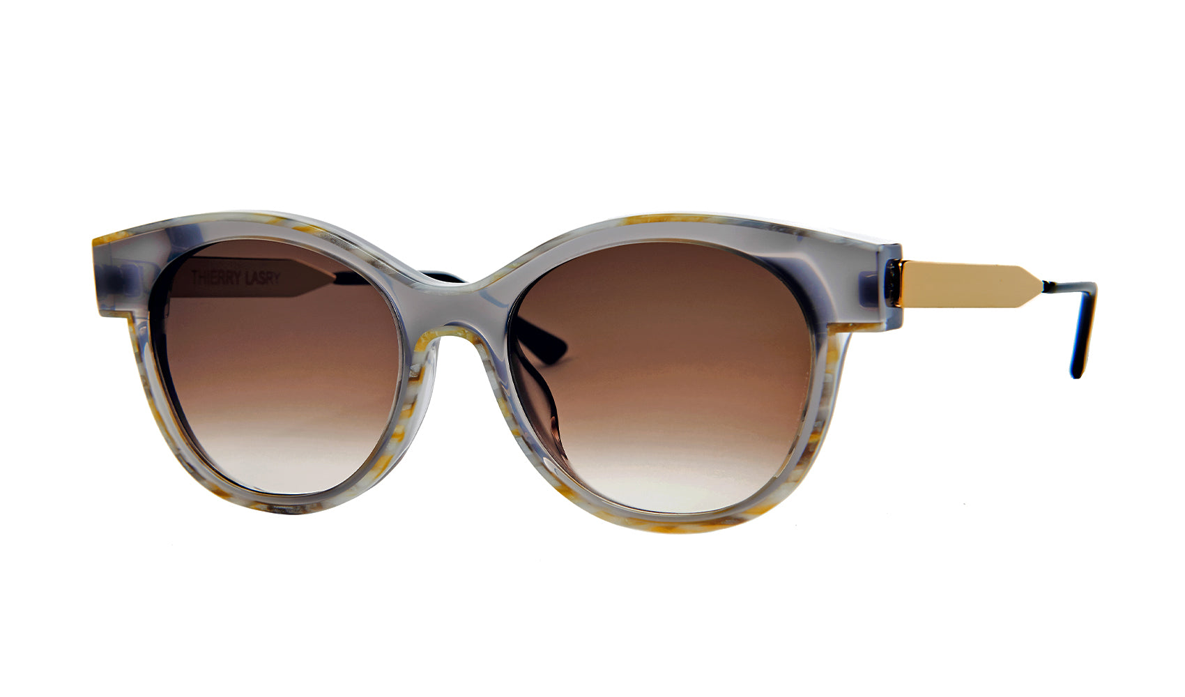 Web Gray Acetate  Sunglasses Transparent Gray Spring Hinges Acetate Oval Polarized  main image 3