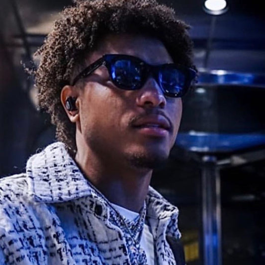 Kelly Oubre Jr. from the Phoenix Suns wearing the RHUDE x THIERRY LASRY “RHODEO”
