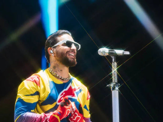 Maluma Spotted in the Thierry Lasry KANIBALY Sunglasses at his concert in Argentina