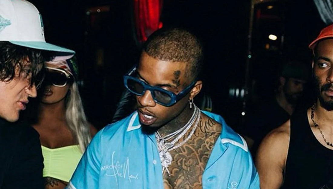 Tory Lanez Spotted in the Thierry Lasry for 'Patron of the New' VICTIMY Sunglasses