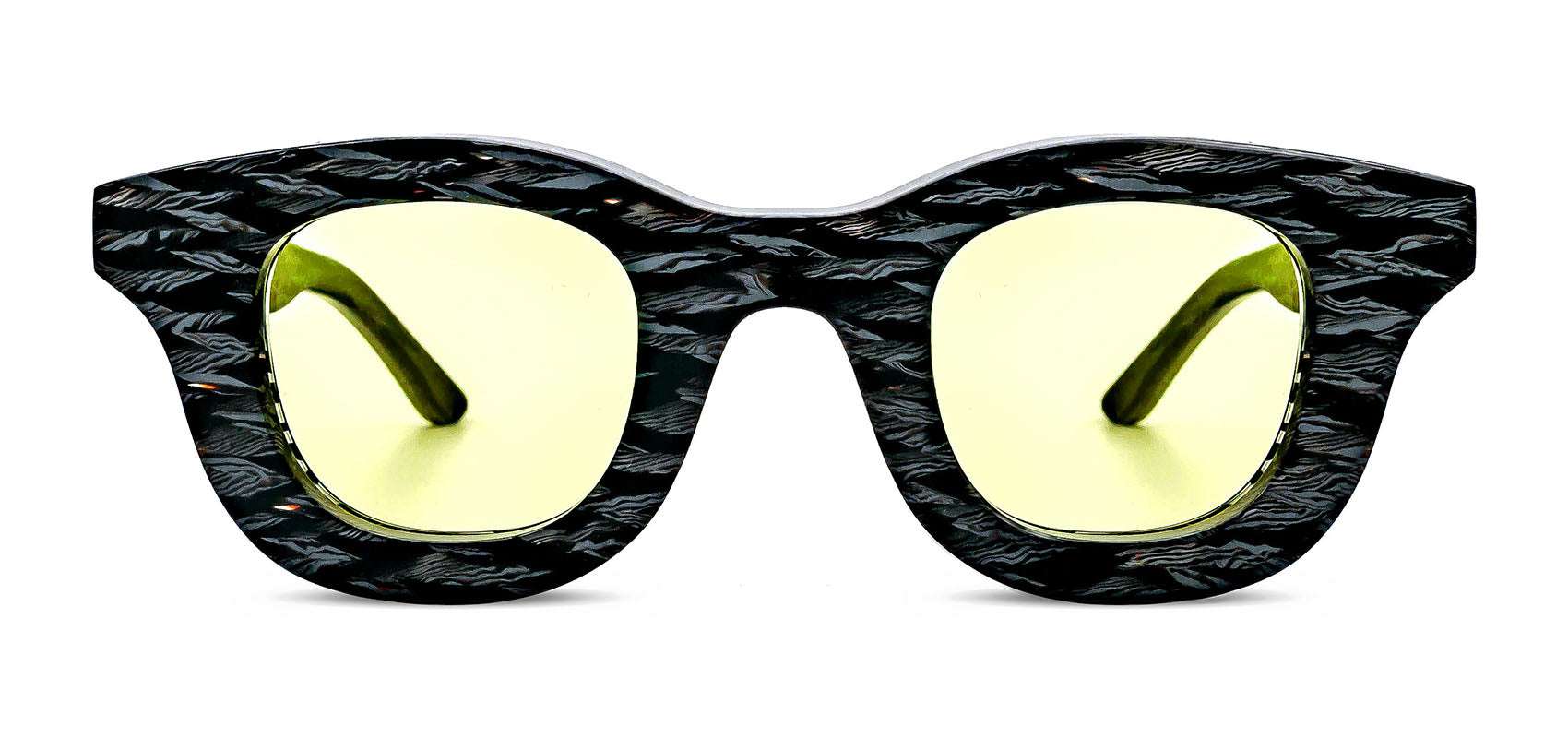 HACKTIVITY 3105 YELLOW - Gray Rectangle Tinted Sunglasses