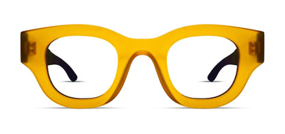 Thierry Lasry DEMOCRACY Luxury Rectangle Eyeglasses in Translucent yellow acetate, handcrafted in Italy