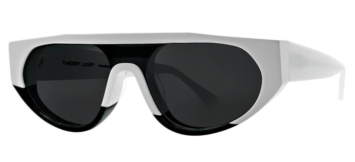 KANIBALY Luxury Shield Sunglasses in White/Black – THIERRY LASRY
