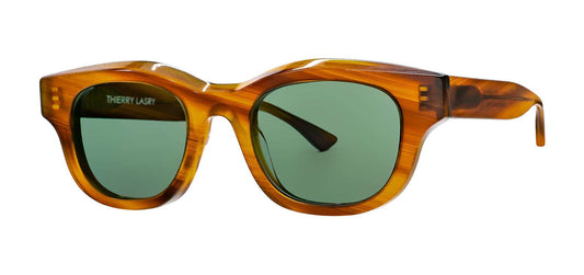 Thierry Lasry DEADLY 821 Brown Horn Rectangle Sunglasses