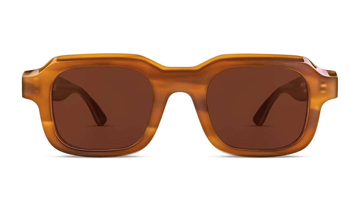 Thierry Lasry VENDETTY Rectangle Sunglasses in brown pattern