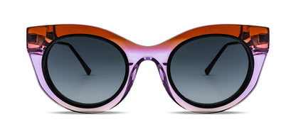 Thierry Lasry WITNESSY luxury women's cat-eye sunglasses gradient orange & blue acetate with matte black titanium temples