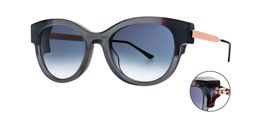 Thierry Lasry - Angely 704 Translucent Grey Sunglasses (3/4 View)