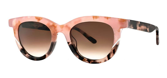 Thierry Lasry - Duality 616 Peach Horn & Tortoiseshell Sunglasses (3/4 View)