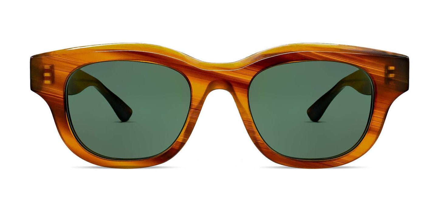 Thierry Lasry DEADLY 821 Brown Horn Rectangle Sunglasses