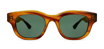 Thierry Lasry DEADLY 821 Brown Horn Rectangle Sunglasses