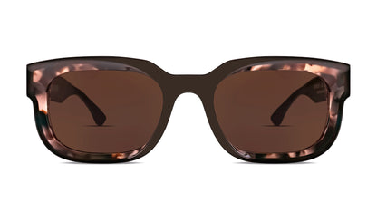 Thierry Lasry SYMPHONY luxury rectangular sunglasses in brown acetate