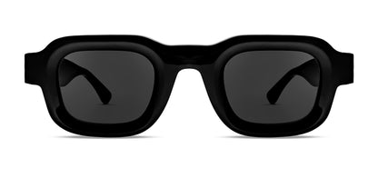 Thierry Lasry SCRATCHY Rectangle Sunglasses in black acetate