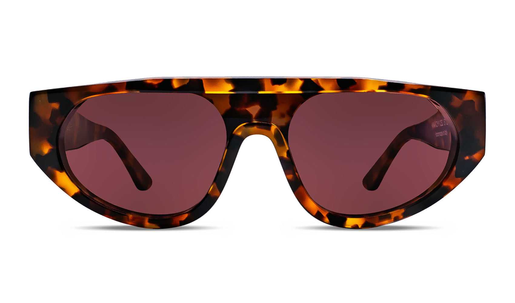 90s-inspired shield sunglasses with futuristic wraparound design and dark lenses