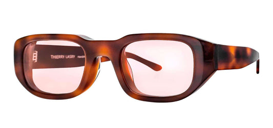 VICTIMY 131 PINK - Tortoiseshell Rectangle Tinted Sunglasses