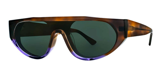 KANIBALY 128 Brown & Purple Pattern Unisex Shield Sunglasses