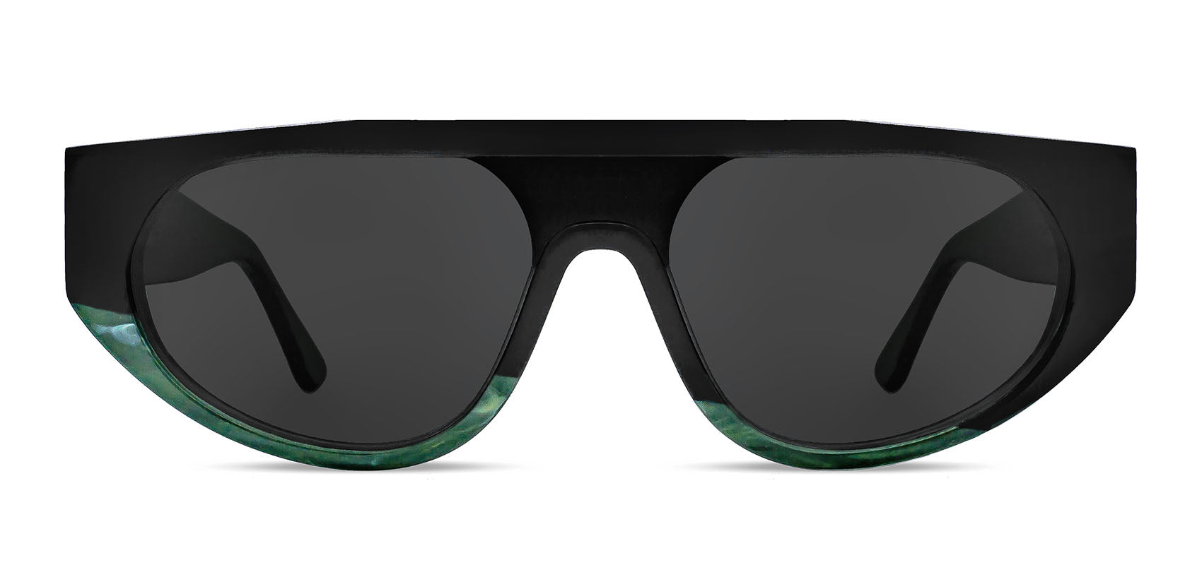 KANIBALY 101 - Black & Green Unisex Shield Sunglasses