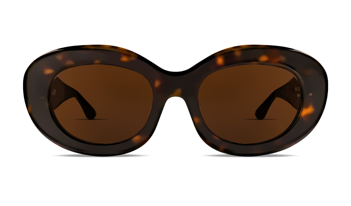 NWOT never used Italic Celeste oval Women\'s Black Oval Sunglasses CELESTE // GLOSS BLACK [TINTED BRONZE] – Sad Eyewear main image 3