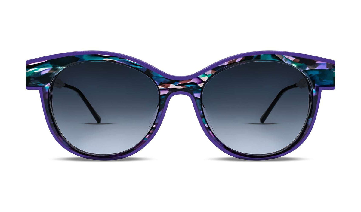 Thierry Lasry Purple Tortoise Sunglasses Tortoise Medium Thick Acetate Gradient Sunglasses with  main image 4