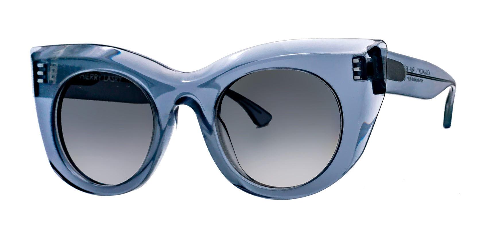 CLIMAXXXY Handmade Luxury Cat-Eye Sunglasses in Translucent Sky
