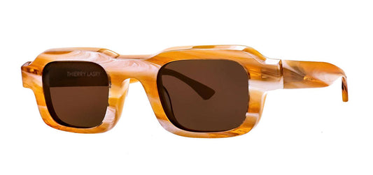 FLEXXXY 2244 Yellow Horn Unisex Rectangle Sunglasses