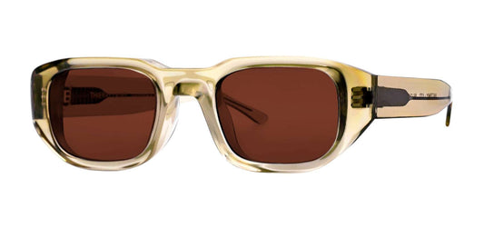 VICTIMY 177 BROWN - Champagne Unisex Rectangle Sunglasses