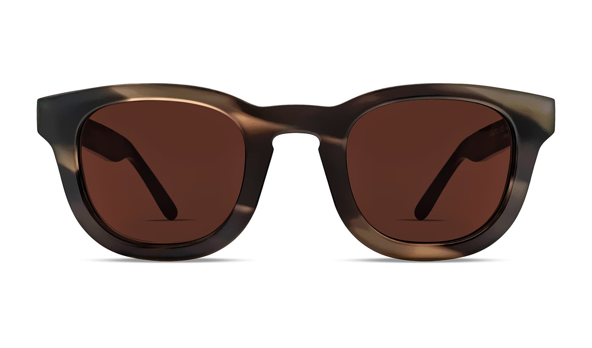 Thierry Lasry MONOPOLY luxury designer sunglasses in brown/gray pattern, classic contemporary wayfarer style