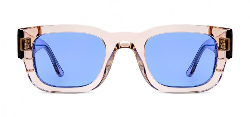 Thierry Lasry Foxxxy 2882 Translucent Champagne Purple Tinted Sunglasses Frontal View