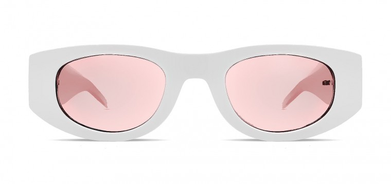 White sunglasses hotsell with pink lenses