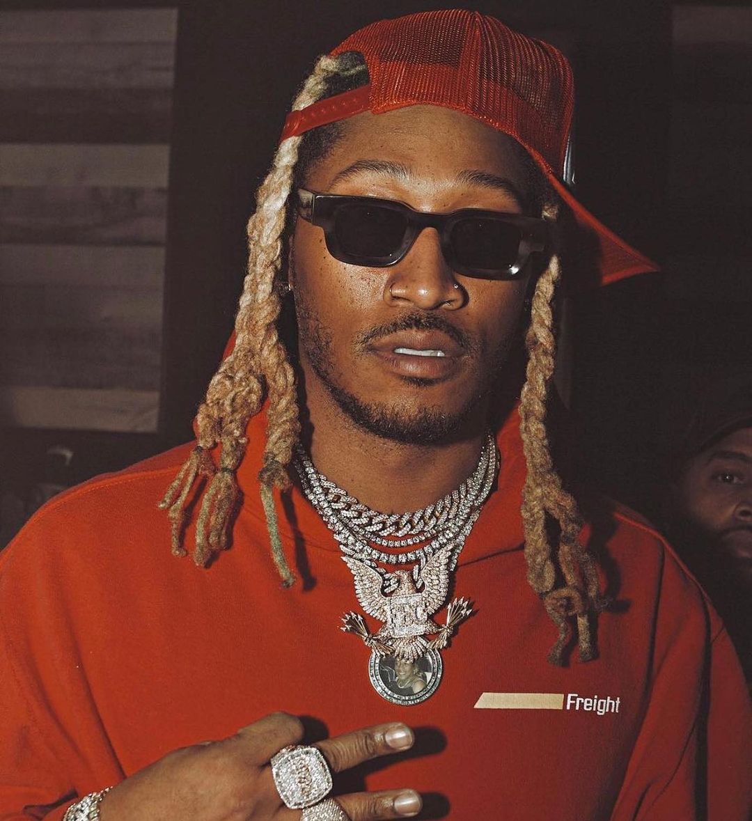 Future wearing the RHUDE x THIERRY LASRY “RHEVISION”
