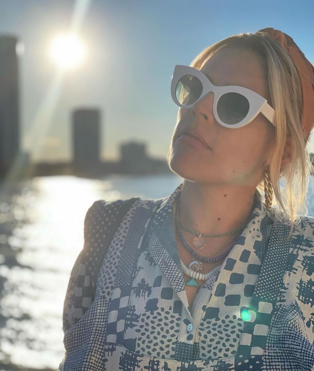 Busy Philipps wearing the THIERRY LASRY “MELANCOLY” on her birthday