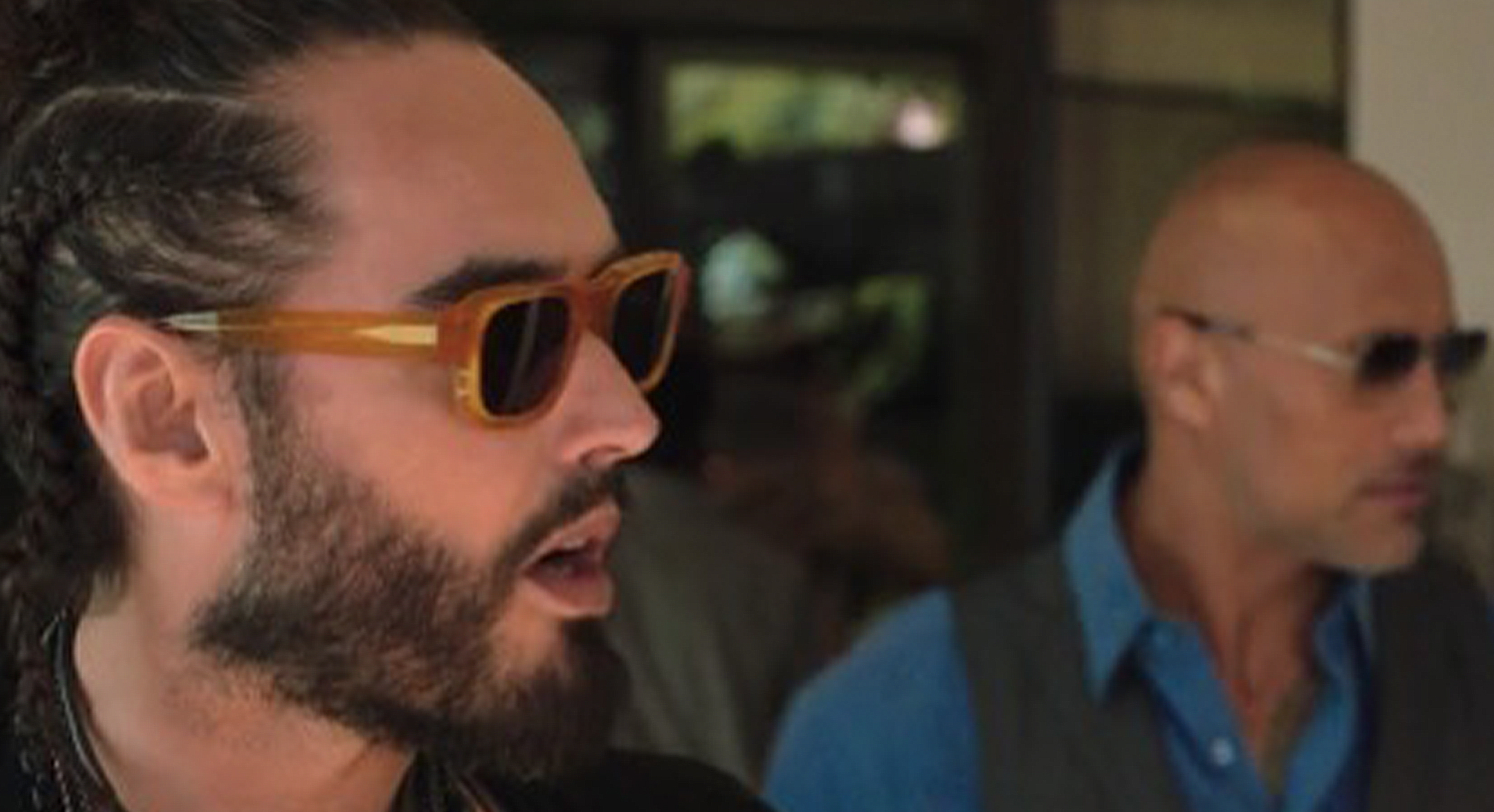Russell Brand wearing the ENFANTS RICHES DÉPRIMÉS x THIERRY LASRY "THE ISOLAR"