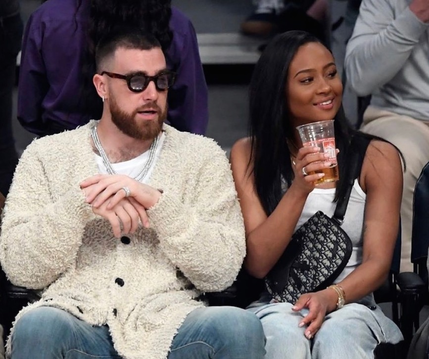 Travis Kelce  wearing the RHUDE x THIERRY LASRY “RHODEO”