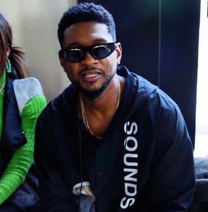 Usher wearing the KOCHÉ x THIERRY LASRY “COBALT”