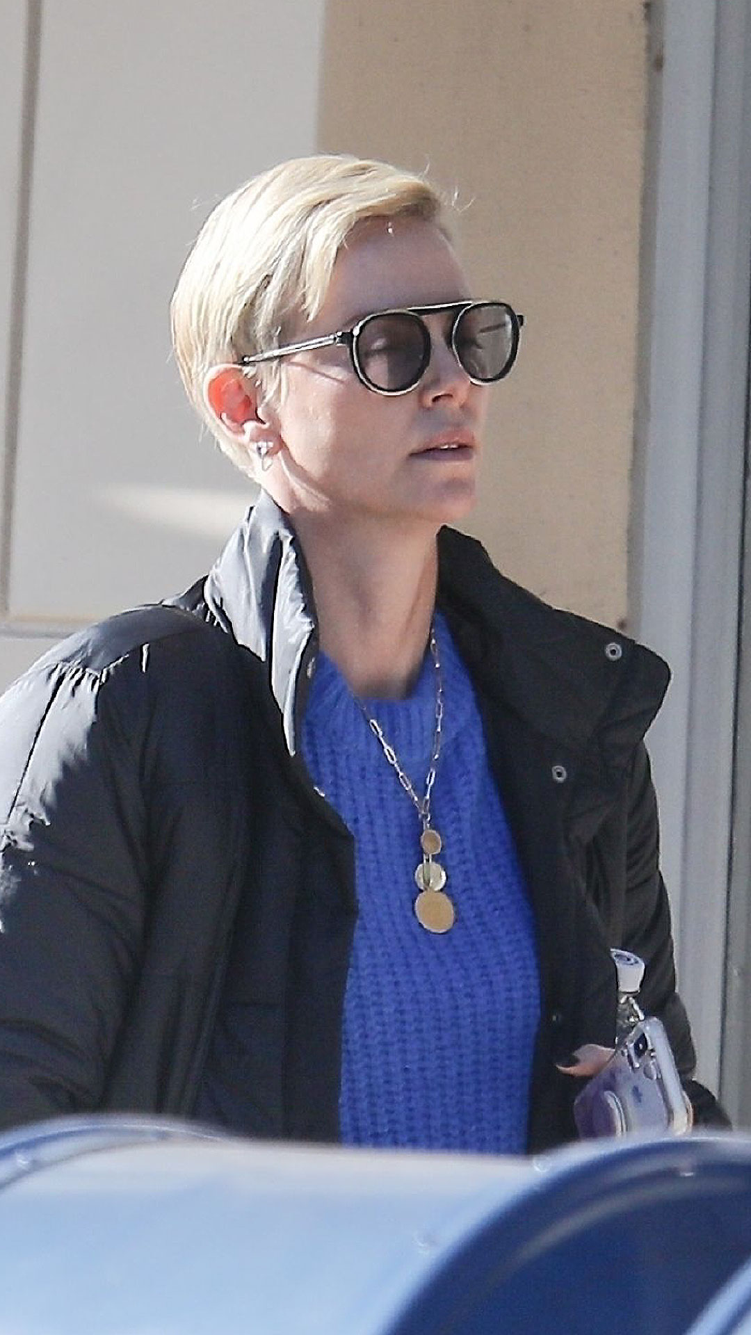 Charlize Theron wearing the THIERRY LASRY "GHOSTY"